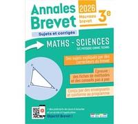 Annales Brevet - Maths-Sciences - 3e - 2026 Collectif rue des écoles (Auteur)