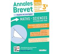 Annales - Brevet assuré - Maths-Sciences - 3e - 2026: Sujets corrigés et fiches de révision