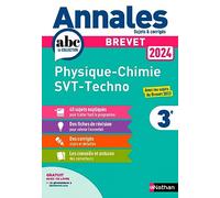 Annales Brevet Physique Chimie - SVT - Techno 2024 - Corrigé