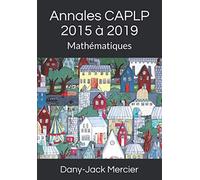 Annales CAPLP 2015 à 2019: Mathématiques