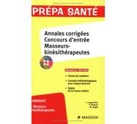 Annales corrigées concours d'entrée masseurs-kinésithérapeutes