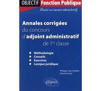 Annales Corrigées Du Concours D'adjoint Administratif De 1re Classe