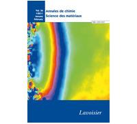 Annales de chimie science des materiaux vol 36 n 1 2011 jan - Collectif - Technique Et Documentation - broché - Livre