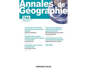 Annales de géographie - N° 744 2/2022 Varia - Collectif - Armand Colin - broché - Revue