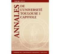 Annales de l universite toulouse 1 capitole. tome lx Collectif (Auteur)
