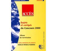 Annales De La Banque D'Epreuves Ecrites Acces 2000