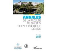 Annales de la faculté de droit et science politique de Nice Collectif (Auteur)