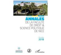 Annales De La Faculté De Droit Et Sciences Politiques De Nice - Edition 2018