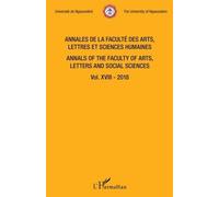 Annales De La Faculté Des Arts, Lettres Et Sciences Humaines - Volume 18 - Edition 2018