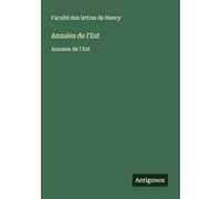 Annales de l'Est: Annales de l'Est