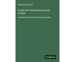 Annales de l'institut des sciences sociales: Annales de l'institut des sciences sociales