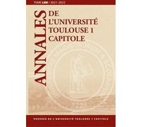 Annales de l'Université Toulouse 1 Capitole Tome LXIII