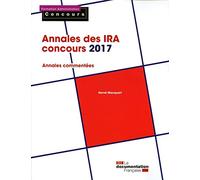 Annales des IRA concours 2017: Epreuves écrites