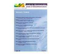 Annales des telecommunications tome 56 n. 9/10 septembre-oct - Collectif - Lavoisier Industrie - broché - Livre