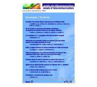 Annales des telecommunications tome 57 n. 11-12/novembre-dec - Collectif - Hermes Science Publications - broché - Livre