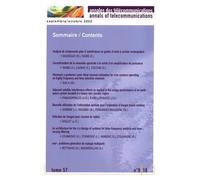 Annales des telecommunications tome 57 n. 9-10/septembre-oct - Collectif - Hermes Science Publications - broché - Livre