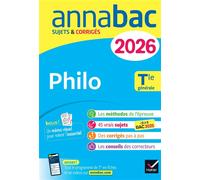 Annales du bac 2026 - Annabac Philo Tle générale Sujets corrigés & méthodes de l'épreuve de philo - Sabrina Cerqueira - Hatier - broché - Scolaire / Universitaire