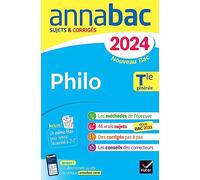 Annales du bac Annabac 2024 Philo Tle générale Sujets corrigés nouveau Bac - Johnny Brousmiche - Hatier - broché - Scolaire / Universitaire