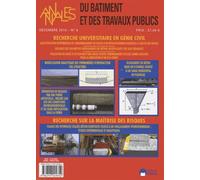 Annales Du Bâtiment Et Des Travaux Publics N° 6, Décembre 2014 - Recherche Universitaire En Génie Civil