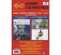 ANNALES DU BATIMENT ET DES TRAVAUX PUBLICS N5 2013 JOURNEE TECHNIQUES BIANNUELLE