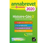 Annales du brevet Annabrevet 2020 Histoire Géographie EMC 3e: 65 sujets corrigés