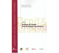 Annales Du Master Droit & Éthique Des Affaires