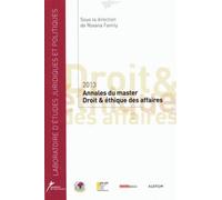 Annales Du Master Droit & Éthique Des Affaires