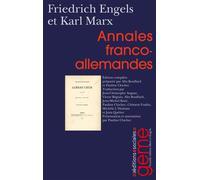 Annales Franco-Allemandes - Friedrich Engels - Sociales - broché - Essai