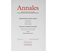 Annales histoire sciences sociales 2017/4 - Temporalités du