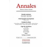 Annales. Histoire, Sciences sociales 4/2024 - Collectif - Ecole Des Hautes Etudes En Sciences Sociales - broché - Revue