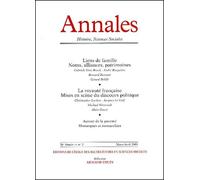 Annales Histoire, Sciences Sociales N° 2 Mars-Avril 2001