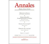 Annales Histoire, Sciences Sociales N° 3 Mai-Juin 2001