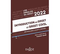 Annales Introduction au droit et droit civil 2022