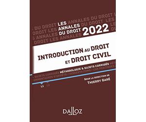 Annales Introduction au droit et droit civil 2022