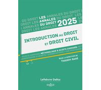 Annales Introduction au droit et droit civil 2025 - Thierry Garé - Dalloz - broché - Scolaire / Universitaire