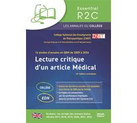 Annales lecture critique d'un artcle medical 2009-2024 - Collège Thérapeutique - Med-Line - broché - Scolaire / Universitaire