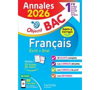 Annales Objectif BAC 2026 - Français 1res STMG - STI2D - ST2S - STL - STD2A - STHR Sujets et corrigés - Franck Mazzucchelli - Hachette Education - broché - Scolaire / Universitaire