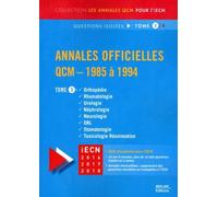 Annales officielles QCM 1985 à 1994: Tome 3