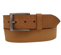AnnaMatoni Ceinture en cuir de vachette pour homme - 3,3 mm d'épaisseur - Look vintage - Avec fermoir en métal - Noir vieilli - Sans nickel - Largeur : 4 cm, Cognac 660, TW105