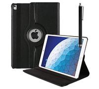 annaPrime® Etui Coque Housse avec Support Et Rotation 360° en Cuir PU pour Apple iPad Air (2019) 10.5"/ iPad Air 3/ iPad Air (3rd Generation) A2153 A2123 A2154 A2152 + Stylet - Noir