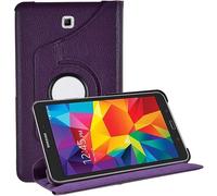 annaPrime Etui Coque Housse pour Samsung Galaxy Tab 4 8.0 SM-T330 T331 T335 T333, Etui Cuir PU Support Rotatif 360° Couleur Violet