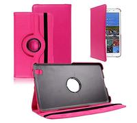 annaPrime Etui Coque Housse pour Samsung Galaxy Tab Pro 8.4 SM-T320 T321 T325, Etui Cuir PU Support Rotatif 360° Couleur Rose