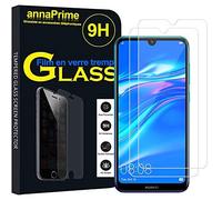 annaPrime® Lot 2 Films Vitre Verre Trempé de Protection d'écran pour Huawei Y7 Prime (2019) 6.26" Dub-LX1 Dub-LX3 (Non Compatible Huawei Y7 Prime (2018) 5.99") - Transparent