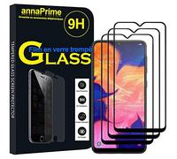 annaPrime® Lot 3 Films Verre Trempé de Protection d'écran pour Samsung Galaxy A10 6.2" SM-A105F/ A105F/DS - Noir