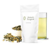 Anna's Teapot thé genmaicha bio du Japon en vrac - Thé vert japonais avec du riz grillé dans un sachet refermable - 100g