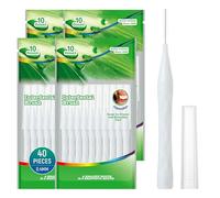 Annauiy 40 Pcs Brosse Interdentaire Fine-Diamètre 0,4 mm - Pour les Espaces très étroits-Nettoyage Facile des Espaces Interdentaires,Prévenir la Plaque Dentaire et la Mauvaise haleine