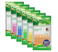 Annauiy Brossettes Interdentaire - 6 Tailles 0,4/0,6/0,7/0,8/1,0-1,2-1,5mm | - Nettoyage Facile des Espaces Interdentaires - 60 Brossette Dentaire à Usage Familial