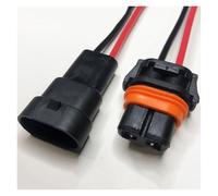 ANNBCDL 1 Jeu de Prises Phare Voiture 2.8mm, connecteur Ballast 9005/9006 H8/h9/h11 2p, Prise Faisceau, Longueur Fil 15cm(9005 Strip Line,1sets)