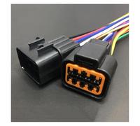 ANNBCDL 1 Jeu de Prises Voiture 2.2mm, 4/6/8/10/12 Trous, Faisceau capteur ABS, connecteur scellé, Longueur Fil 15cm(8p Strip Line,5sets)