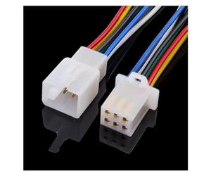 ANNBCDL 1 Kit de connecteurs de fil électrique à 6 broches, ensemble de connecteurs automatiques avec câble/longueur totale 21CM